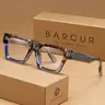 BARCUR Minimalist and Comfortable Stylish Square Frames Men's Decorative Glasses with PC Lenses to Enhance Visual Comfort, Comes in Gift-Ready Brand Packaging, Square Frame Eyewear, Square Frames Eyeglasses, Geometric Frame Glasses