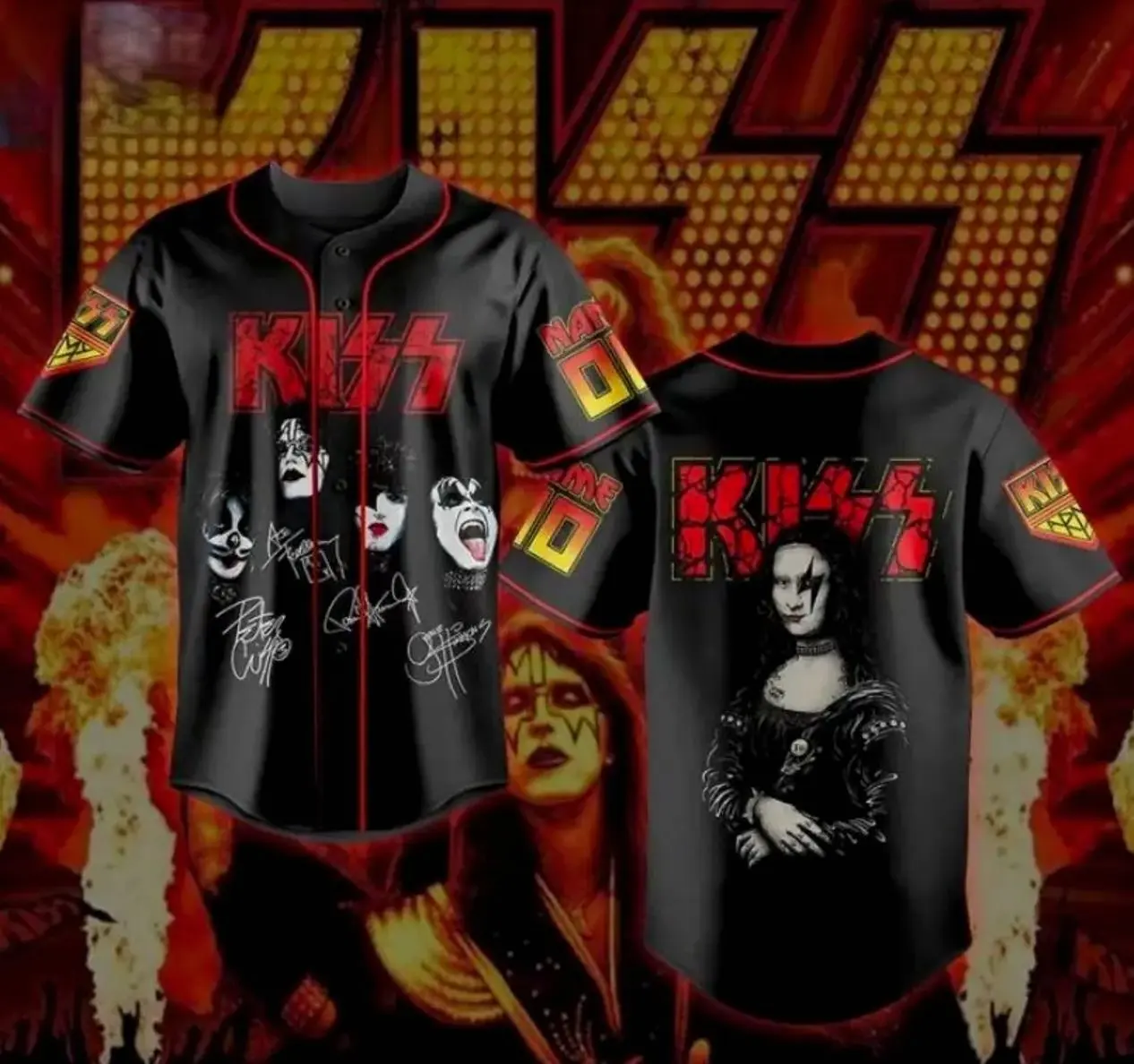 Kiss Band Baseball Jersey For Party