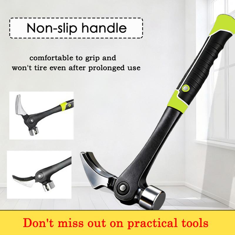 Pro Magnetic Claw Hammer, 16oz All-Steel Construction & Nail Starter