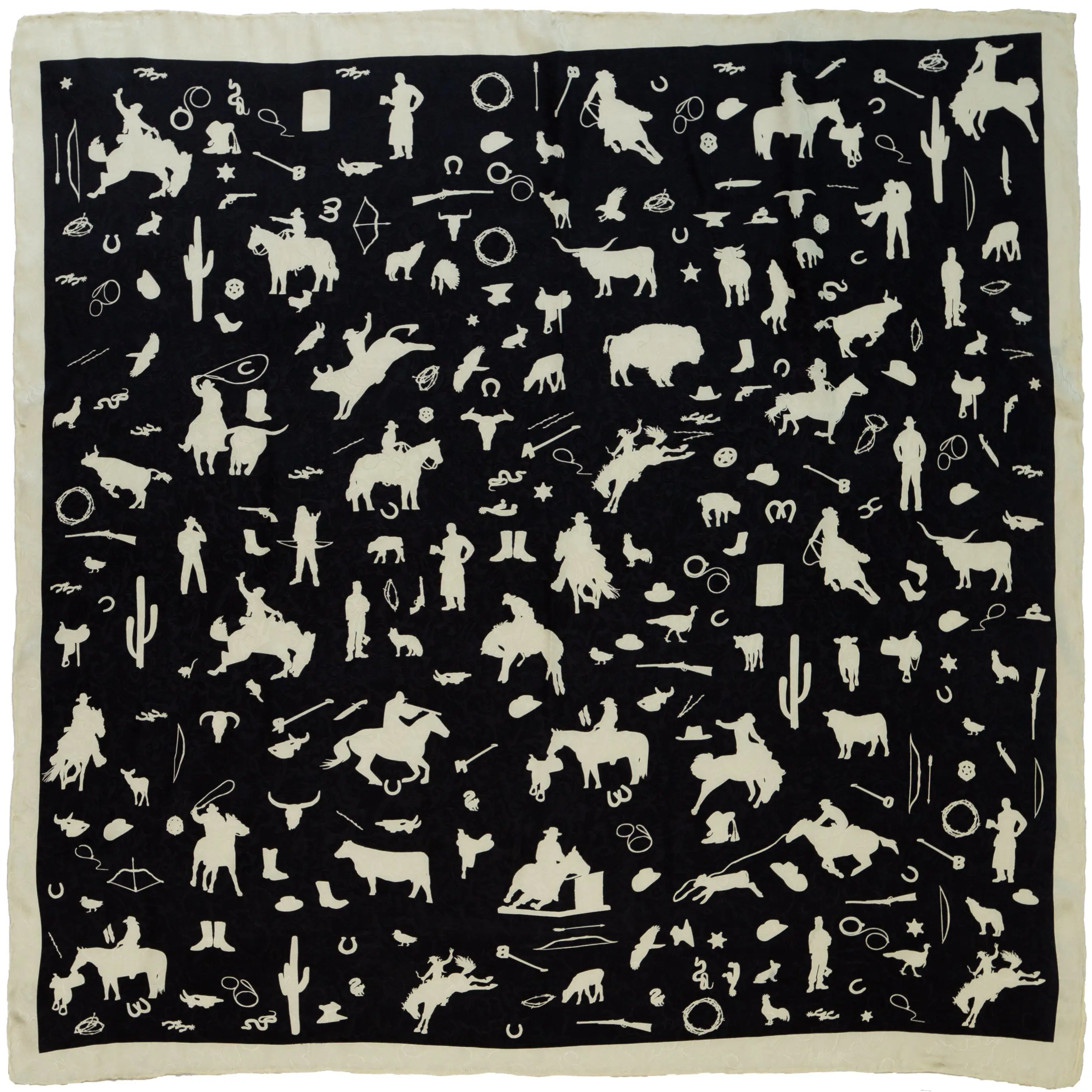 Cowboy Silhouette Silk Wild Rags