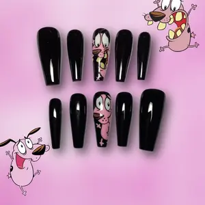 Courage the Cowardly Dog Hand-painted press on set