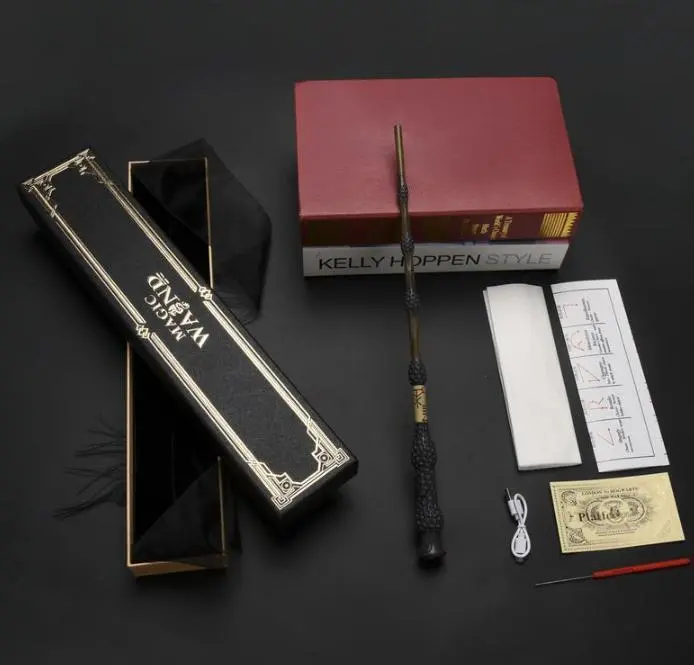 Magic Wand  Magic Wand Amazing Effect Reproduction Halloween Role Play Tools Stick Costume Role Play Party Dumbledore Props Premium Wizarding World Replica Wands