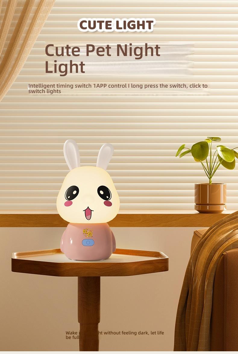 Cute Bluetooth Night Light with App Control - Stepless Dimming, Timer, Colorful Light, Bluetooth Music, Ideal for Sleep & Gift Giving, Perfect for Kids and Bedrooms