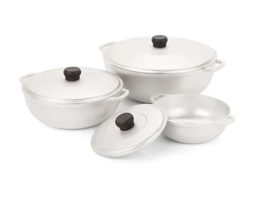 IMUSA 1.5/2.5/5.2qt Cast Aluminum Caldero 3pc Set - 18/22/28cm