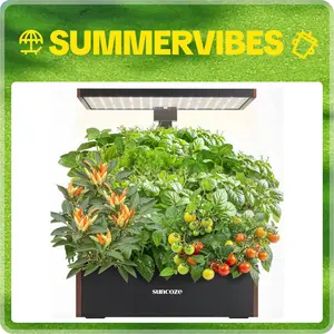 【SummerVibes】Hydroponics Growing System Kit 20 Pods, Indoor Herb Garden with Grow Light 30W, 10L Large Water Tank with Adjustable Height, Built-in Pump, Gardening Gifts