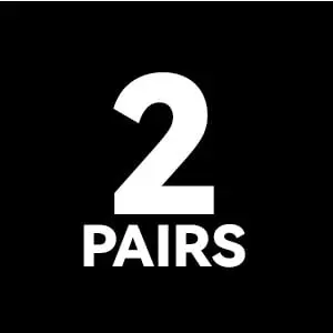 (2 Pairs) Black