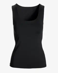 So Modern Scoop Neck Tank Top Proper Black