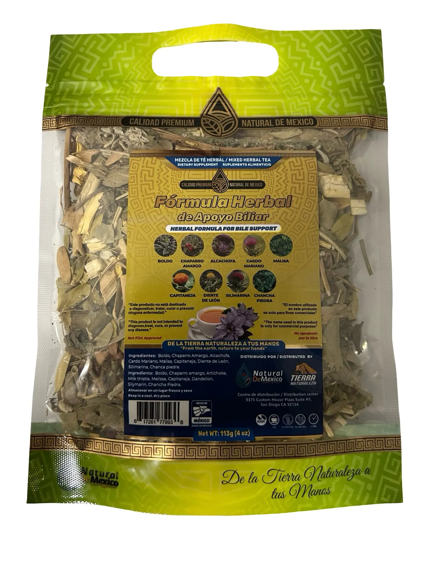 Compuesto Herbal Vesicula Apoyo Biliar Bile Support Herbal Compound Natural Mexican Tea Wild Crafted 4 Oz.