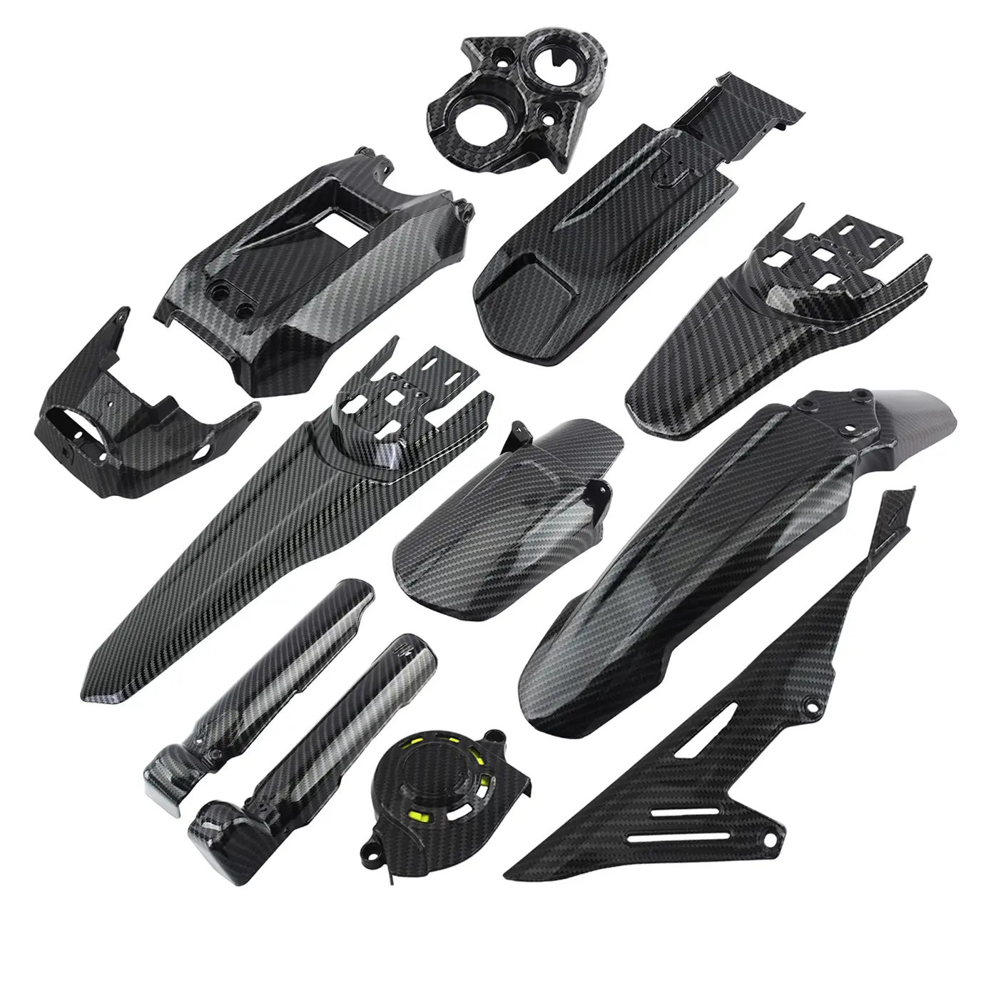 SurRon Light Bee X/S LBX Accessories, Carbon Fiber Style KeySwitch Cover, Battery Lock Cover, Inner Plate, Front RearFender, Shock Protector, Axle Guard, Motor Protection Coverfor Segway X160 X260 E-Moto Dirt Bike Parts, Battery Cover Black, Black Cnc Key