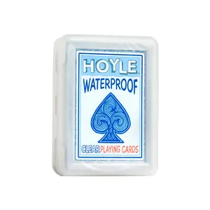 Hoyle Clear Waterproof Playing Cards – 1/2 Brick (6 Decks with Blue Indices) – Iconic Joker Included