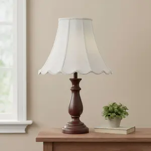 HomeRoots 654718 9.13 x 12 x 12 in. White Linen Piped Bell Lamp Shade