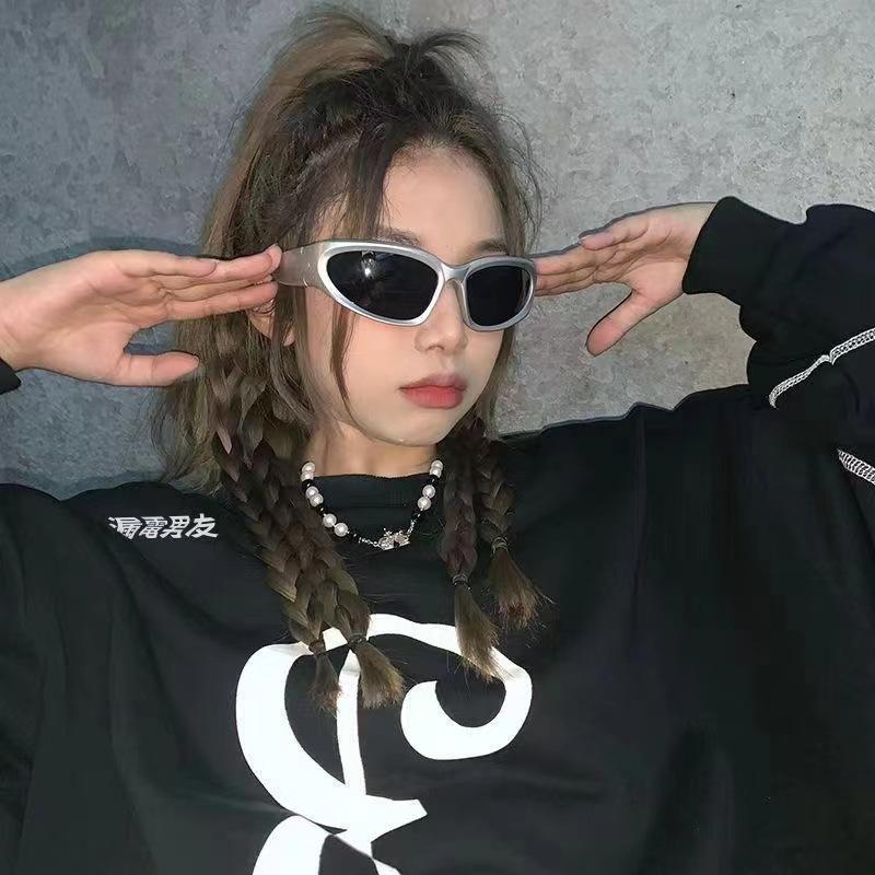 3 Pack New Arrival Popular Sunglasses, Punk Style Unique Oval Sun Glasses for Women & Men, Goggle Shades with Mirror Colorful Y2K Eyewear