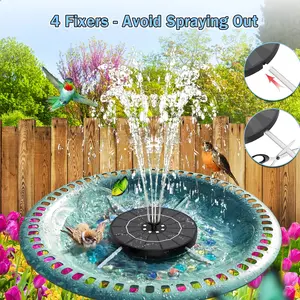 3.5W Solar Bird Bath Fountain with LED Lights, 2-in-1 Auto Color-Changing Water Pump for Garden, Pond, Patio, Kids Outdoor Toy, Bird Attracting Decor, IPX8 Waterproof, Tool-Free Setup