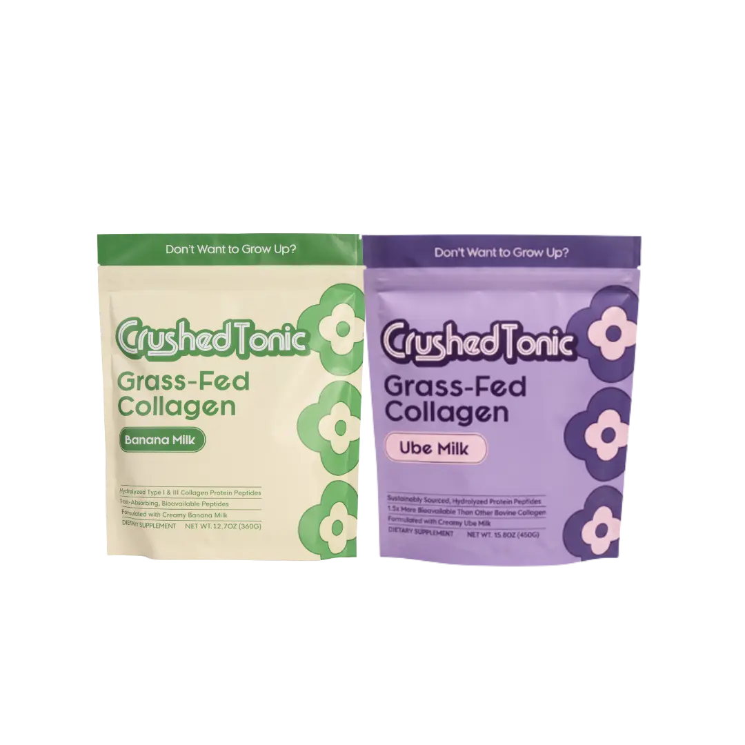 Crushed Tonic Banana Milk Collagen - Korean Collagen - KBeauty - Premium Hydrolyzed Collagen - for Skin, Hair & Health - Gluten Free GMO Free Skin Care Hair & Nail Care Healthcare Supplement Fitness Edible Dietary Beauty Protein Collagen