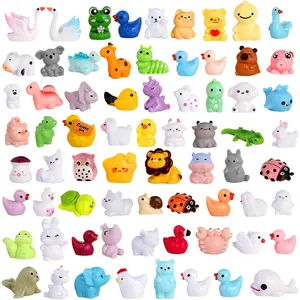70 count Mini  ,   Figures to , Miniature Figurines in Bulk for Dollhouse Accessories Fairy Garden Aquarium Desk Pets