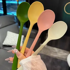 Silicone Spoon Set, Durable Heat Resistant Design, Perfect for Kids, Ideal for Mixing Salads and Serving Food, Silicone Cooking Spoon, 1 Piece or 4 Pieces Option