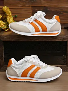 Breathable Mesh Daily: Cushioned Sole Offers Comfortable Foot Feel Athletic Lightweight Sneakers