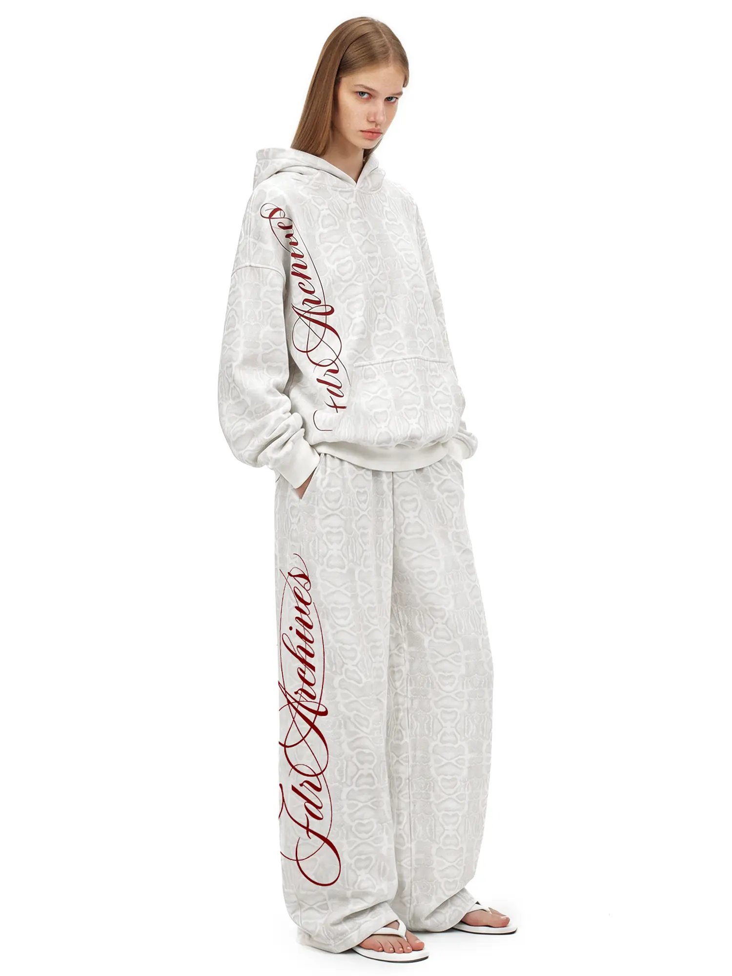 FDR Embroidered Hoodie Set Oversized Streetwear Tracksuit Unisex Fall Winte
