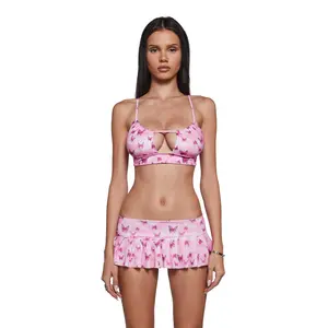 Winged Icon Bikini Skirt Set