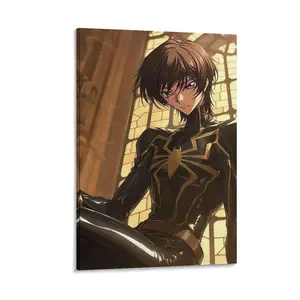 Code Geasse Lelouch of The Rebellion Posters ， Anime Decorative Wall Art Painting Canvas Poster Gifts. (6) Canvas Poster Bedroom Decor Sports Landscape Office Room Decor Gift Frames Ornaments Artistic Decoration Photo Print Frame-.
