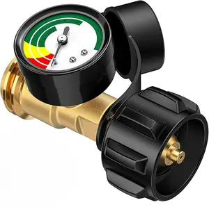 Propane Tank Gauge, Propane Level Indicator, 5 lb to 40 lb, Propane Gas Pressure Gauge, for RV, Gas Grill, Propane Heater, Fire Pit