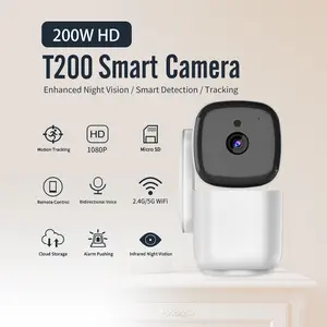 Home Eye -T200 Smart Security Camera 1080P HD Indoor Camera 360-Degree Pan/Tilt, Pet/Person/Vehicle AI Motion Detection, Pet/Baby Monitor Plug-in, Night Vision, Cloud Storage, Wi-Fi Camera for  Smart Home Security Portable Powerful christmas robot