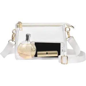 Clear Purse for Women Stadium Approved Crossbody Bag, Small Stadium Bag for Concerts & Sports Events