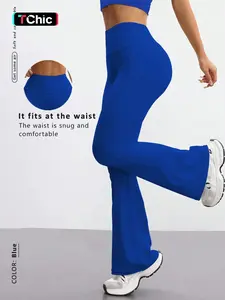 Women's Yoga Sport Pants, High Waist Slim Fit Bell Bottoms, High Rise Leggings, Quick-Dry Stretch Fabric, Fashionable and Versatile, Suitable for Various Occasions