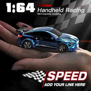 1:64 Mini RC Drift Car-2.4GHz High Speed 4WD Desktop Racing Sport Remote Control Car-Full Proportional Throttle Drift Car-Professional Micro RC Vehicle Hobby-Perfect Easter Birthday Christmas Toy Gift for Adults Teens Kids Boys Ages 8 10 12 14+