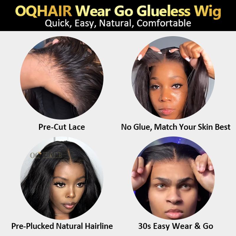 Ombre Highlight Wear and Go Glueless Wig Kinky Curly 4/27 Honey Blonde Glueless Wigs Human Hair Pre Plucked Pre Cut 7x5 Lace Frontal Ready to Wear Wig
