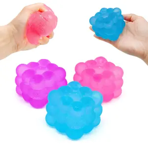 Frosted Ice Cube Squishy, 5cm Stress Relief Cube Fidget Toy, Soft Sensory Squishy Toys for Anxiety and Focus for Kids Youth Adults, Portable Squishy Ball