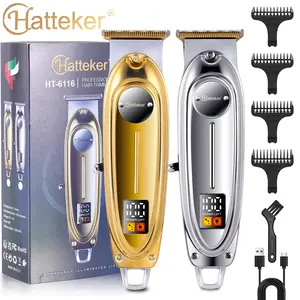 Professional Cordless Hair Trimmer, Hair Clippers for Men T Blade Trimmer Zero Gapped Trimmer Rechargeable Beard Trimmer Shaver Hair Cutting Kit