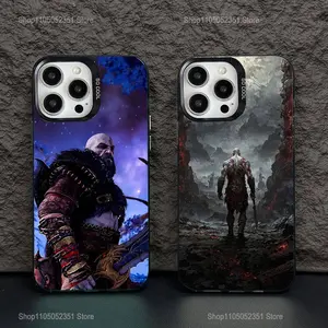 Phone Case For iPhone 17,16,15,14,13,12,11,Pro,XS,Max,Plus,Mini,SE G-God of W-War Kratos Black Candy Matte Shockproof Cover