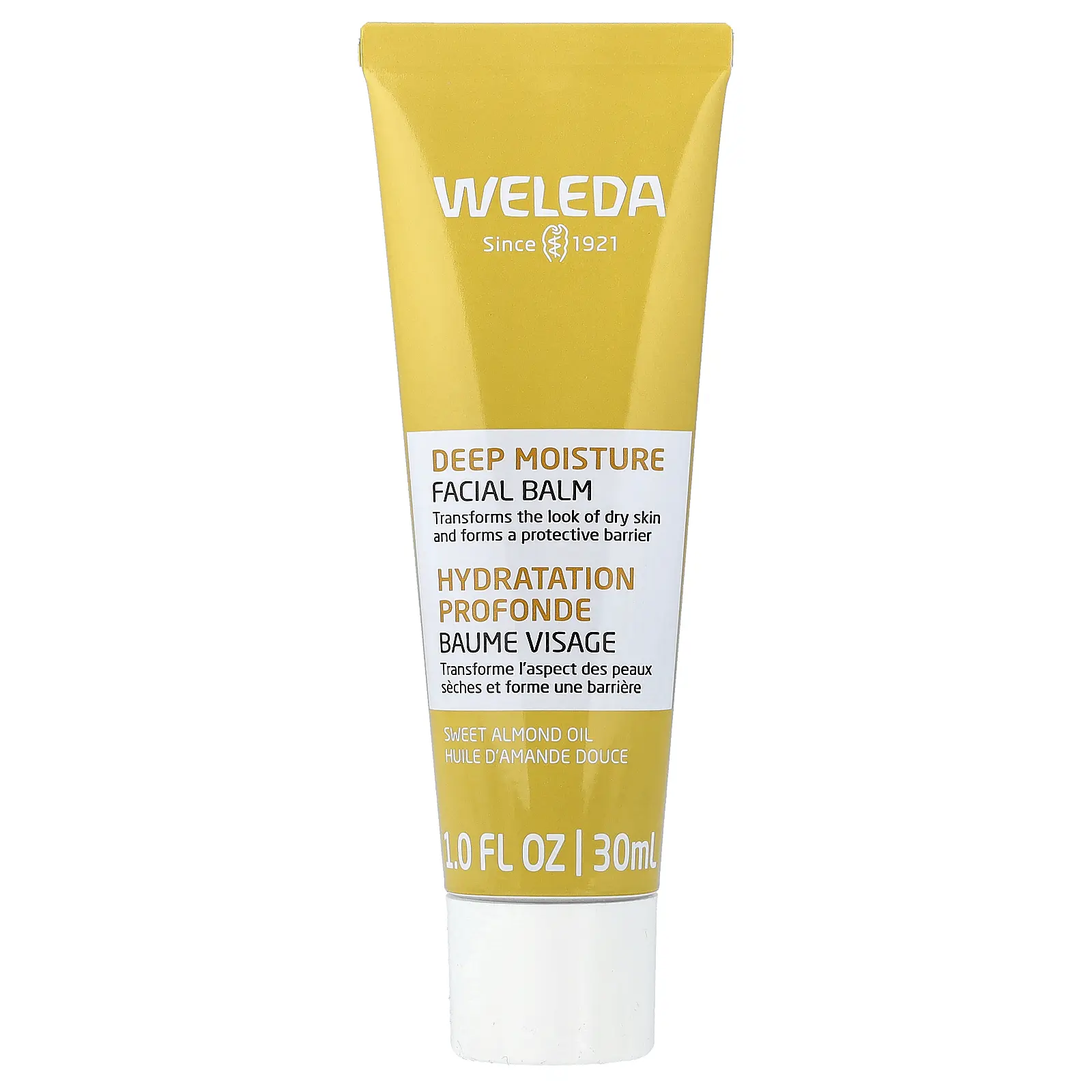 Weleda Deep Moisture Facial Balm, Sweet Almond Oil and Beeswax , 1 fl oz (30 ml)