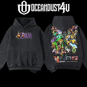 OceanDust4U The Legend of Zelda Majora's Mask Apparel, 100% Premium Cotton Men's Hoodie & T-shirt, Oversized Fit, Pre-Washed, Unisex Classic Top