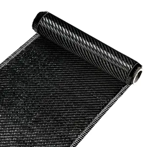 9.8ft x 12" Carbon Fiber Fabric, 2 x 2 Twill 3K/220g Pure Carbon Fiber Fabric Cloth Roll for DIY, Car Structure, Reinforcement on Concrete Wall, Resin Bonding