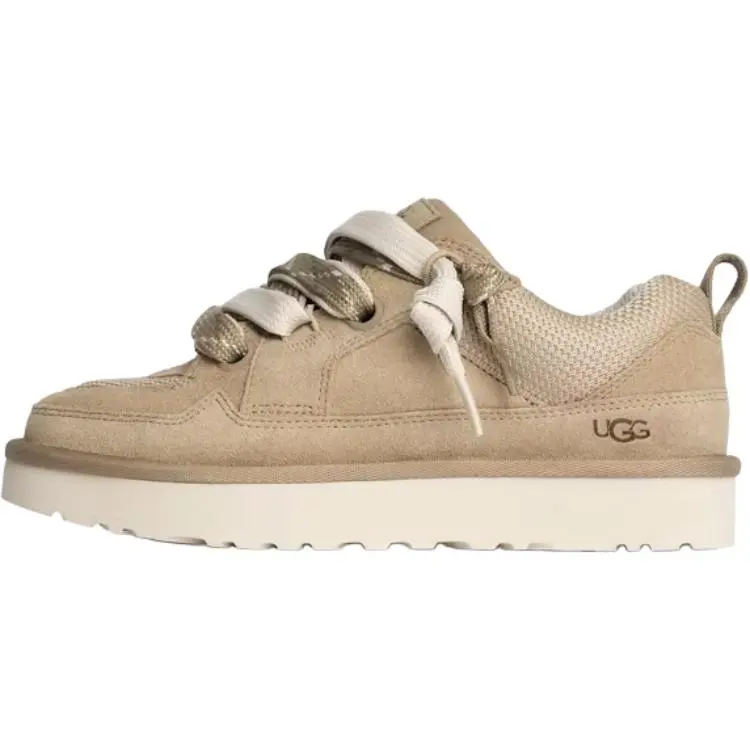 UGG Kids' Lowmel Sheepskin Outdoor Sport Shoes - Mustard Seed, Casual Low-Top, Soft Warm Lining, Round Toe, for Back to School (No Girl-Specific Restrictions Note)