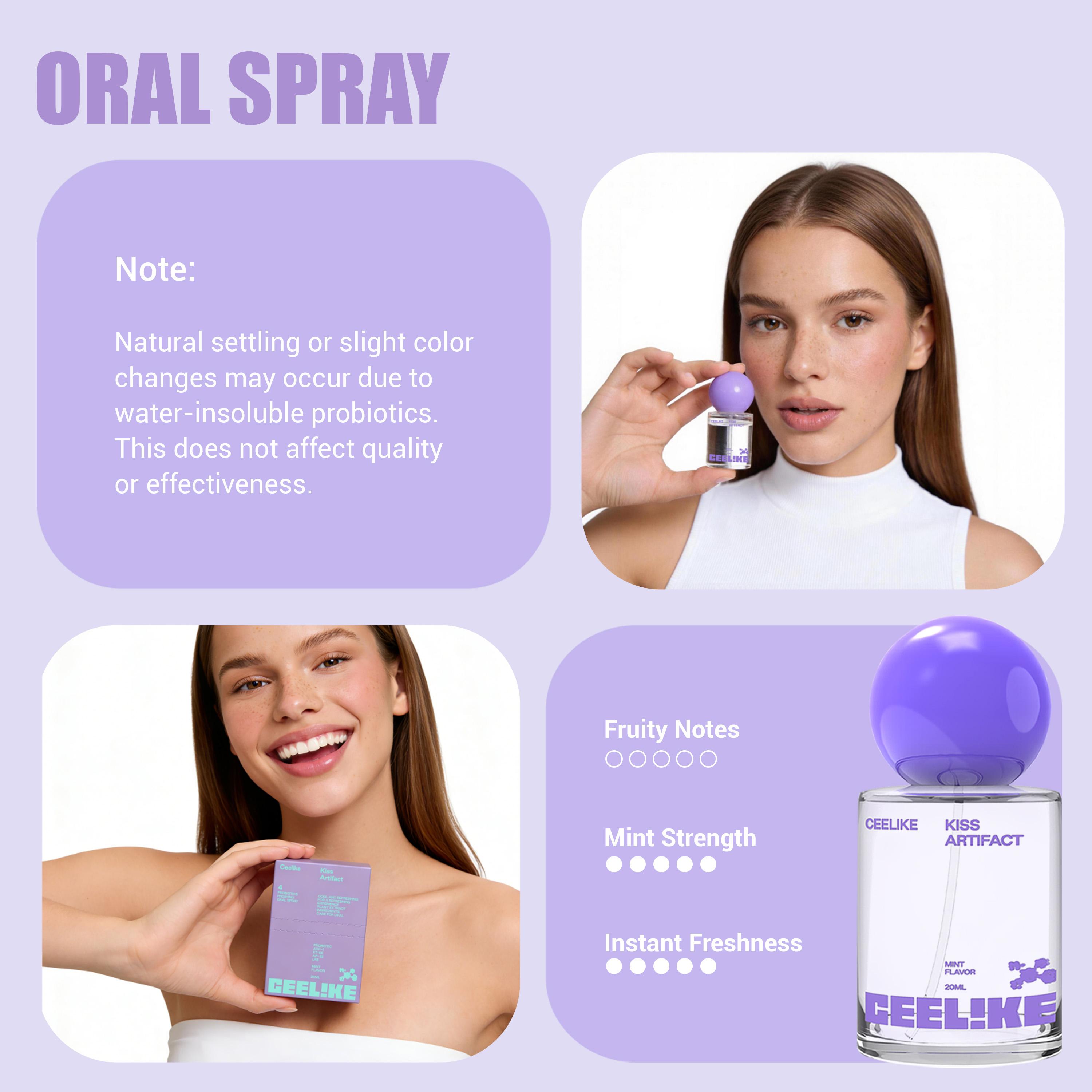 CEELIKE Probiotic Oral Spray | 20ml Breath Freshener for Long-Lasting Freshness & Oral Care | Sugar-Free & Travel-Friendly