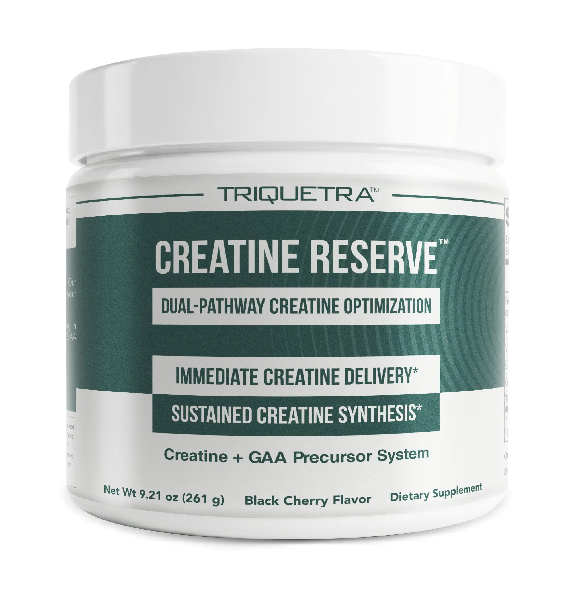 Creatine Reserve, Creatine Monohydrate Powder + GAA, Dual Pathway Formula, Supports Muscle, Brain & Daily Energy, with Active B Vitamins & Taurine, Black Cherry Flavor (30 Servings)