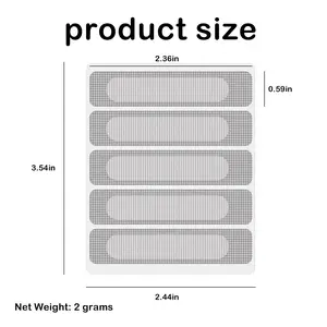 48 Counts Window Weep Hole Screen Patch, Self Adhesive Waterproof Weep Hole Covers, Sticky Fiberglass Window Screen Repair Patch