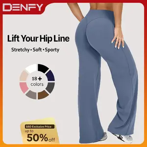 DENFY SoftMotion Straight Leg Bottoms 31" Inseam Fitness Gymwear Women Workout Leggings Gym Sportswear Outdoor Sports Yoga Pants