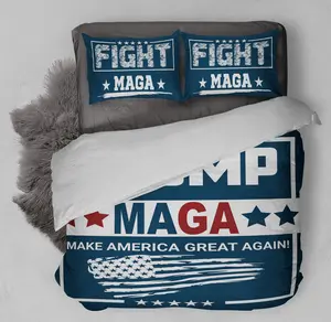 Trump MAGA Design #4 Duvet Cover Set with Two Pillowcases