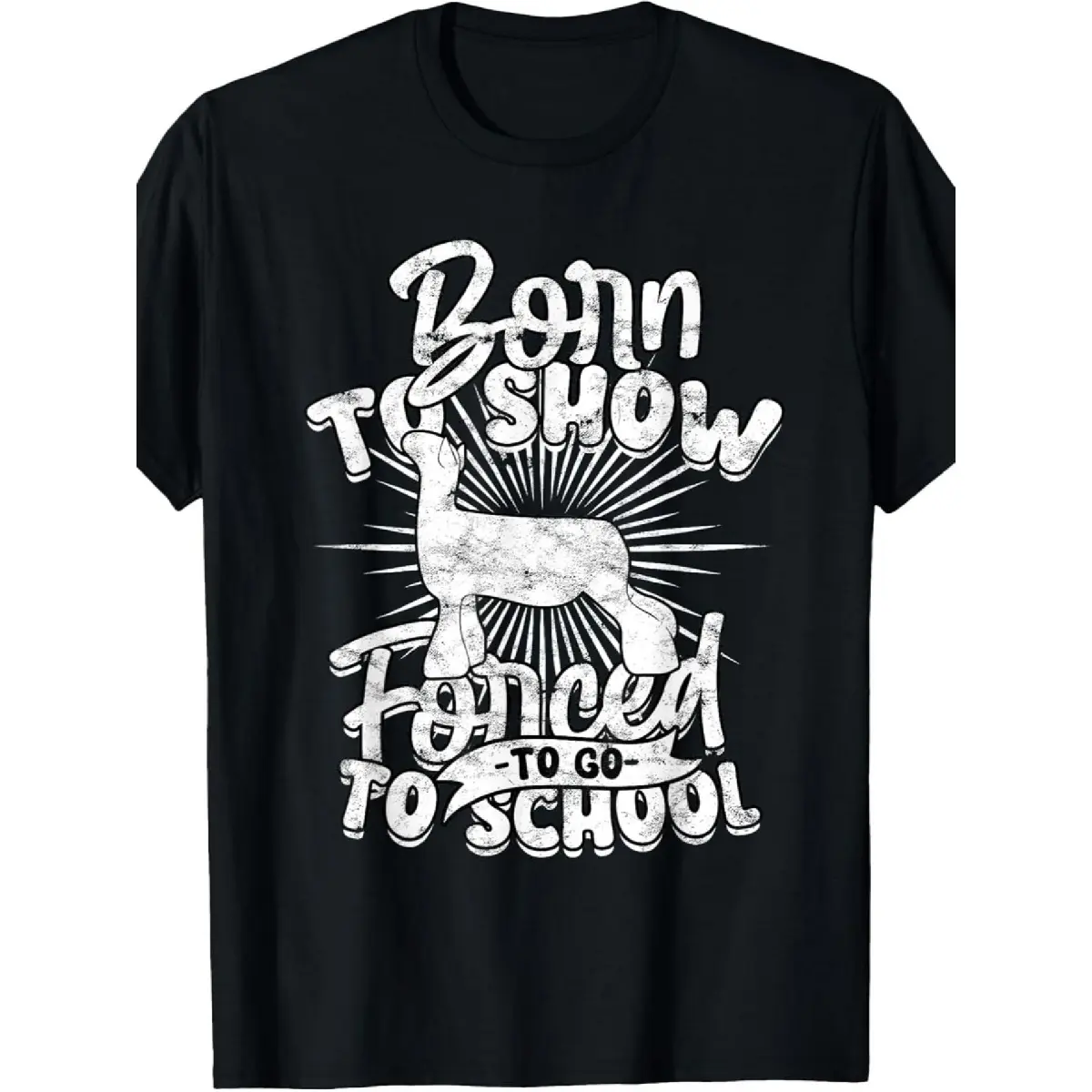 [100% Cotton] 100% Cotton 'S & 'S Short Men's & Women's Retro Lamb Livestock Show T-Shirt - Short-Sleeve Round Neck Tee with Lamb Graphic Print, Unisex Suitable for Agriculture Events, Casual Wear, Machine Washable, Regular Fit for Farm & Everyday Use, Di