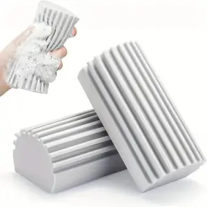 Wet Dust Remover Set, 2-Pack, Magical Dust Cleaning Sponge, Used for cleaning baseboards, blinds, tiles, furniture, sofas, vents, grills, screens, cleaning pad, cleaning tools, cleaning supplies, bathroom accessories