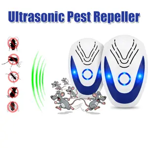 2PCS Ultrasonic Pest Repeller 2 Pack Soundwave Technology Pest Repeller Plug-in Rodent Repellent New Powerful Soundwave Device Safe & Effective Chemical Free Pest Deterrent for Home