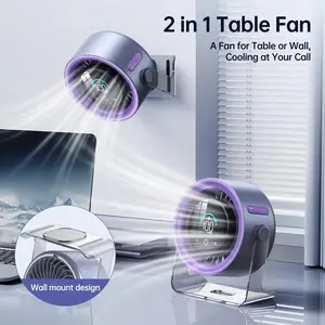 Rechargeable Multifunction Fan, Desktop Fan Turbo Travel Essentials for Office 100-Speed Digital Display Low Noise Rechargeable Battery Dual Adjustment Modes Quiet Cooling Portable
