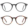 Blue Light Blocking Glasses for Men Women Vintage Thick Round Rim Frame 2PCS Set Anti-Harmful Blue Ray 100%UV Protection Clear Round Eyeglasses Trendy Beach Eyewear
