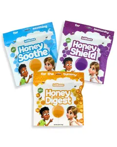 Lollibees 3-Pack Variety Bundle Honey-Based Lollipops for Kids & Adults