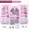 OKAYLOVE Plastic Synthetic Fiber Cosmetic Lash Clusters - Cat Eye Style, CD-C Curved, Self-Adhesive Pre-Glued Upper & Subtle Lower Invisible Lashes for Adults, #Sohoc Chic (Nature-Infused False Eyelashes), Lash Cluster