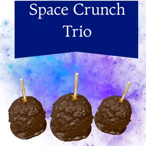 Space Crunch Trio: Crunchy Chocolate, Gooey Caramel, and Crunch Rice Cereal for Festive Gatherings